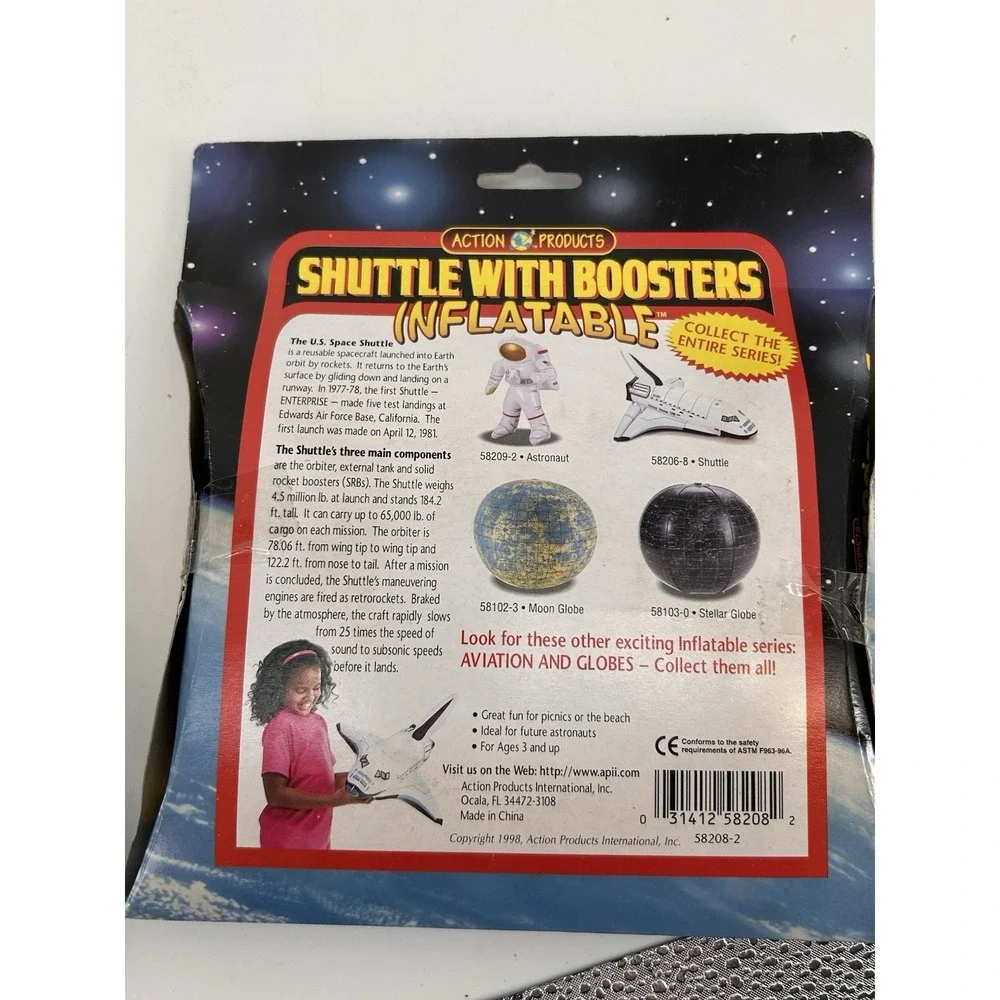 Vintage 1998 Action Products Inflatable Space Shuttle Toy Lot Of 2